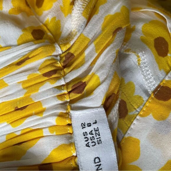 Faithful‎ the Brand Marin Midi Skirt Constance Button Front Floral 8 L - Picture 7 of 11